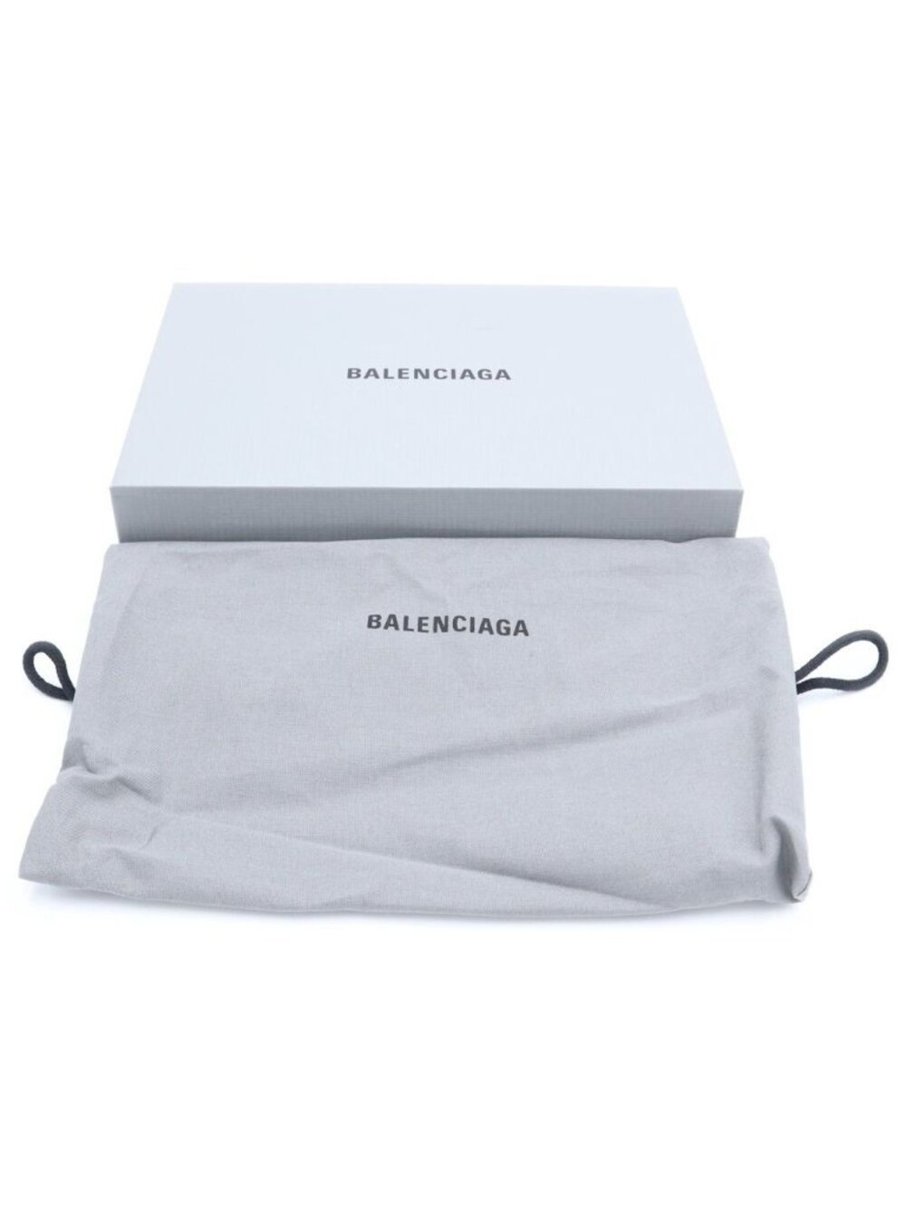 Balenciaga Envelope Slim Wallet Card Case Black Gray Leather - Picture 6 of 6